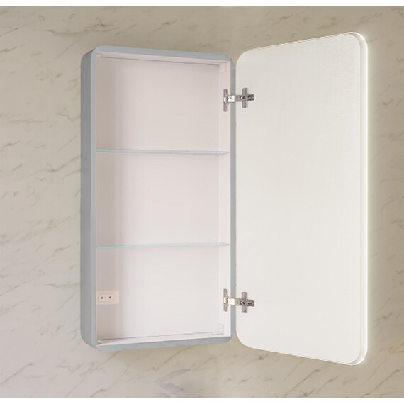 ЗЕРКАЛО-ШКАФ JORNO PASTEL 46 ФРАНЦУЗСКИЙ СЕРЫЙ С ПОДСВЕТКОЙ