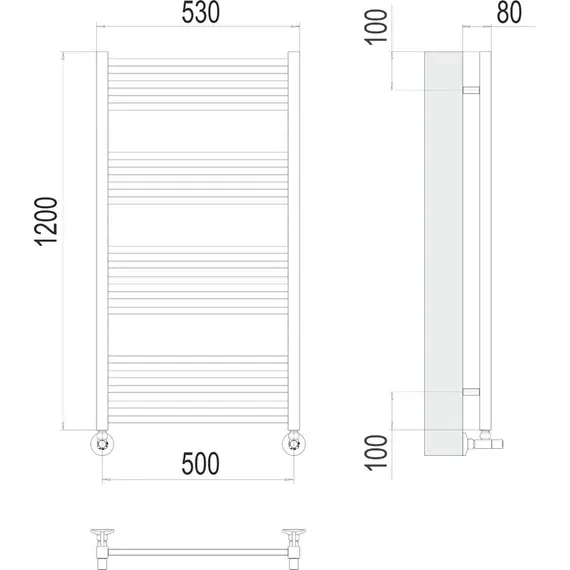 ВОДЯНОЙ ПОЛОТЕНЦЕСУШИТЕЛЬ TERMINUS СИЦИЛИЯ П18 500Х1200