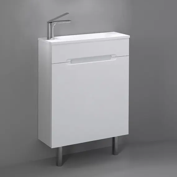 ПОДВЕСНАЯ ТУМБА JORNO MODUL 60 БЕЛАЯ C РАКОВИНОЙ MODUL 60 ИЗ ЛИТЬЕВОГО МРАМОРА