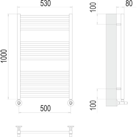 ВОДЯНОЙ ПОЛОТЕНЦЕСУШИТЕЛЬ TERMINUS ВАТИКАН П16 500Х1000