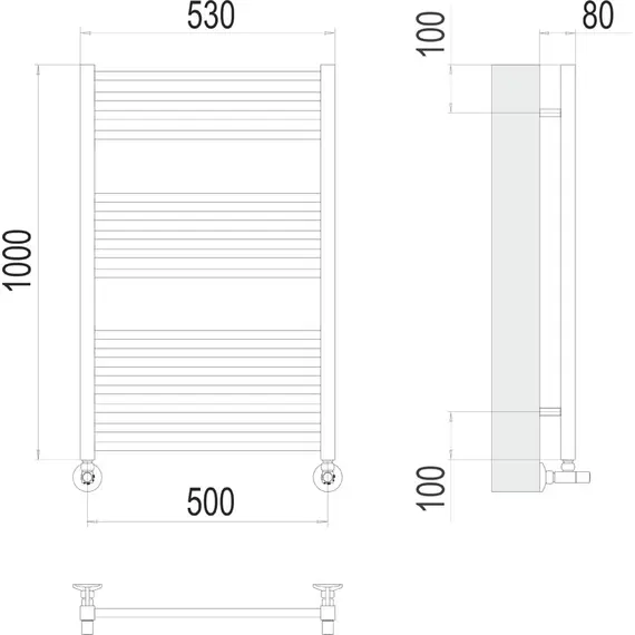 ВОДЯНОЙ ПОЛОТЕНЦЕСУШИТЕЛЬ TERMINUS ВАТИКАН П16 500Х1000