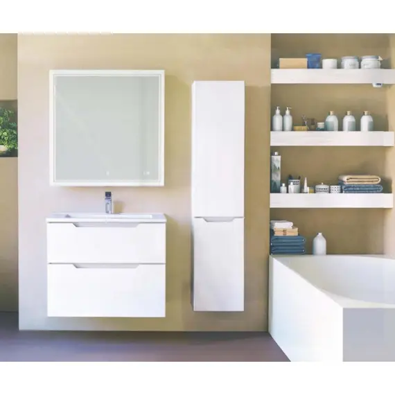 ПОДВЕСНАЯ ТУМБА JORNO SLIDE 65 БЕЛАЯ C РАКОВИНОЙ KIROVIT ОСКАР 65 СМ