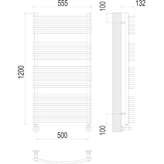 ВОДЯНОЙ ПОЛОТЕНЦЕСУШИТЕЛЬ TERMINUS МАРИО П24 500Х1200