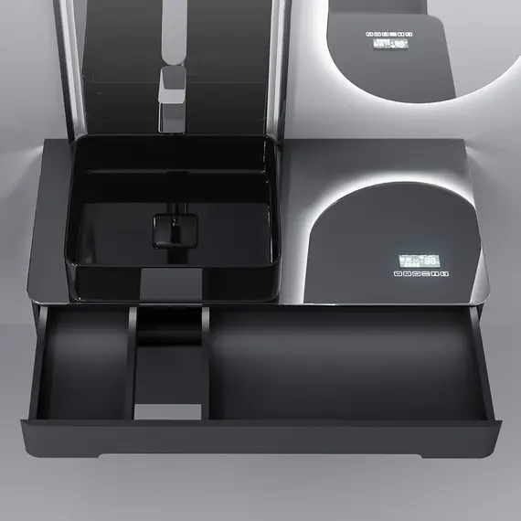 ПОДВЕСНАЯ ТУМБА JORNO SHINE 100 АНТРАЦИТ С МФУ