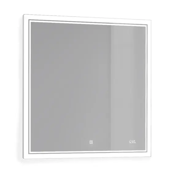 ЗЕРКАЛО JORNO SLIDE 80 С ПОДСВЕТКОЙ И ЧАСАМИ