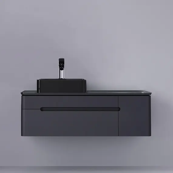 ПОДВЕСНАЯ ТУМБА JORNO SHINE 120 АНТРАЦИТ С МФУ