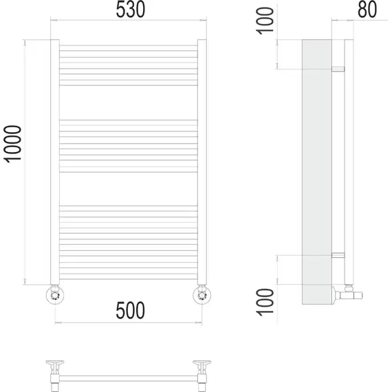 ВОДЯНОЙ ПОЛОТЕНЦЕСУШИТЕЛЬ TERMINUS СИЦИЛИЯ П16 500Х1000