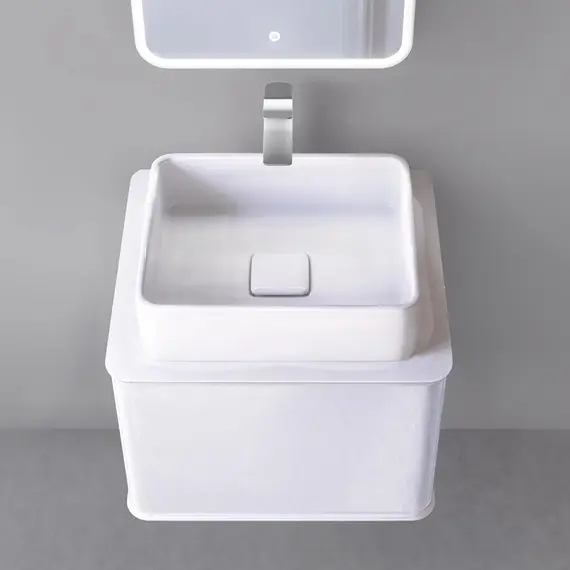 ПОДВЕСНАЯ ТУМБА JORNO PASTEL 58 БЕЛЫЙ ЖЕМЧУГ С РАКОВИНОЙ MELANA-7050H