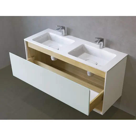 ПОДВЕСНАЯ ТУМБА JORNO GLASS 120 ДУБ СОНОМА С РАКОВИНОЙ MODUL 120 ИЗ ЛИТЬЕВОГО МРАМОРА