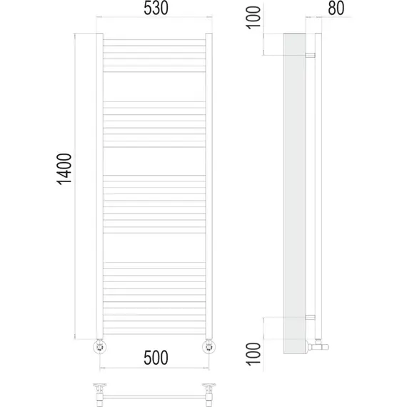 ВОДЯНОЙ ПОЛОТЕНЦЕСУШИТЕЛЬ TERMINUS ГРЕТА П18 500Х1400