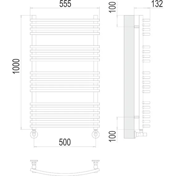 ВОДЯНОЙ ПОЛОТЕНЦЕСУШИТЕЛЬ TERMINUS МАРИО П19 500Х1000