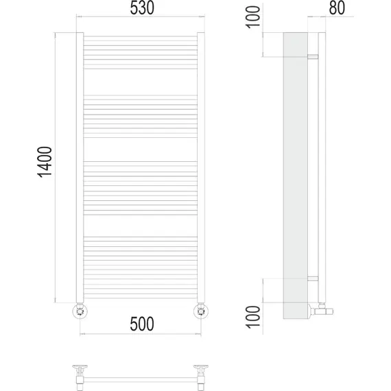 ВОДЯНОЙ ПОЛОТЕНЦЕСУШИТЕЛЬ TERMINUS ВАТИКАН П22 500Х1400