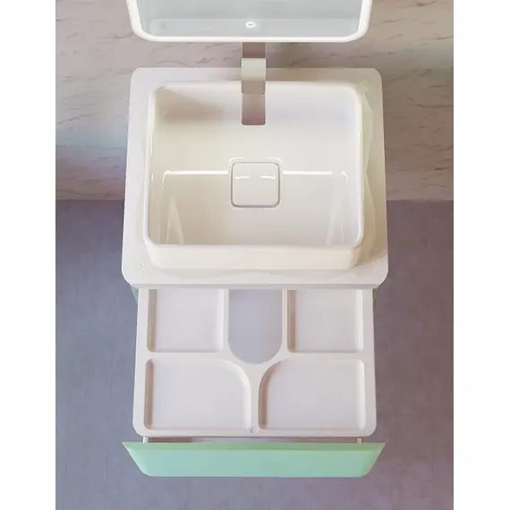 ПОДВЕСНАЯ ТУМБА JORNO PASTEL 58 БИРЮЗОВЫЙ БРИЗ С РАКОВИНОЙ MELANA-7050H