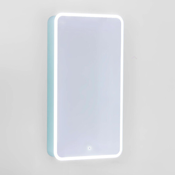 ЗЕРКАЛО-ШКАФ JORNO PASTEL 46 БИРЮЗОВЫЙ БРИЗ С ПОДСВЕТКОЙ