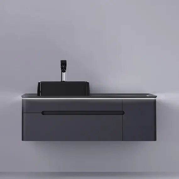 ПОДВЕСНАЯ ТУМБА JORNO SHINE 120 АНТРАЦИТ С МФУ