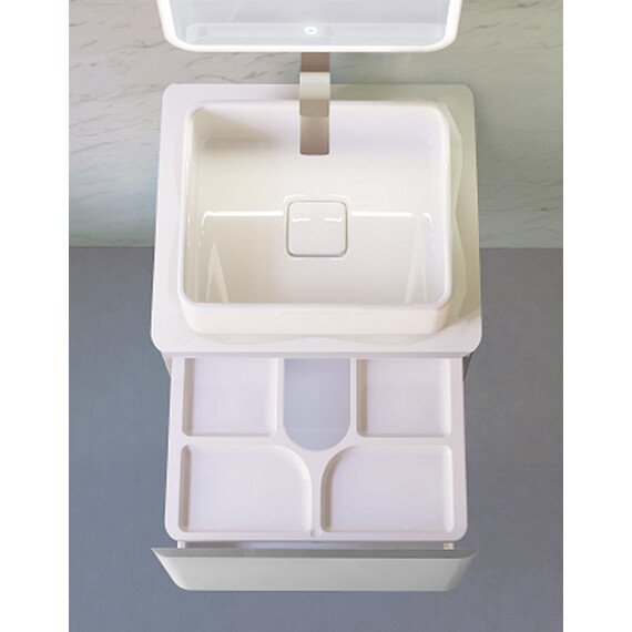 ПОДВЕСНАЯ ТУМБА JORNO PASTEL 58 ФРАНЦУЗСКИЙ СЕРЫЙ С РАКОВИНОЙ MELANA-7050H