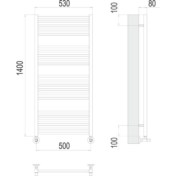 ВОДЯНОЙ ПОЛОТЕНЦЕСУШИТЕЛЬ TERMINUS СИЦИЛИЯ П22 500Х1400