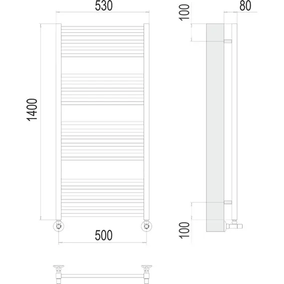 ВОДЯНОЙ ПОЛОТЕНЦЕСУШИТЕЛЬ TERMINUS СИЦИЛИЯ П22 500Х1400