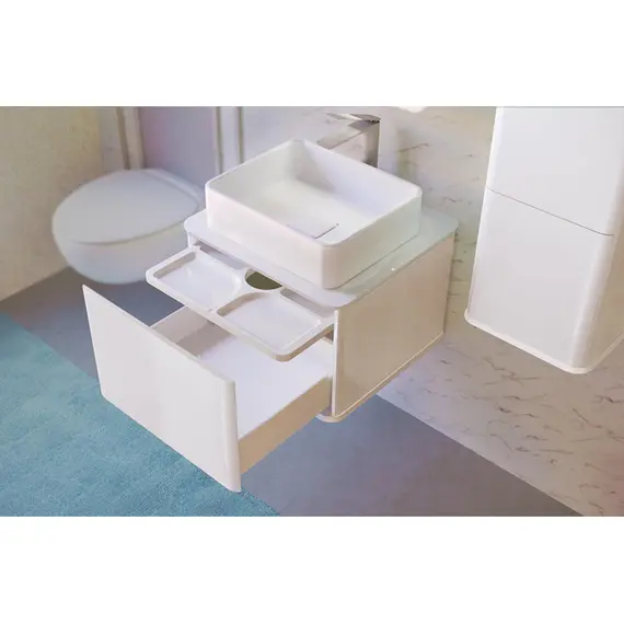 ПОДВЕСНАЯ ТУМБА JORNO PASTEL 58 БЕЛЫЙ ЖЕМЧУГ С РАКОВИНОЙ MELANA-7050H