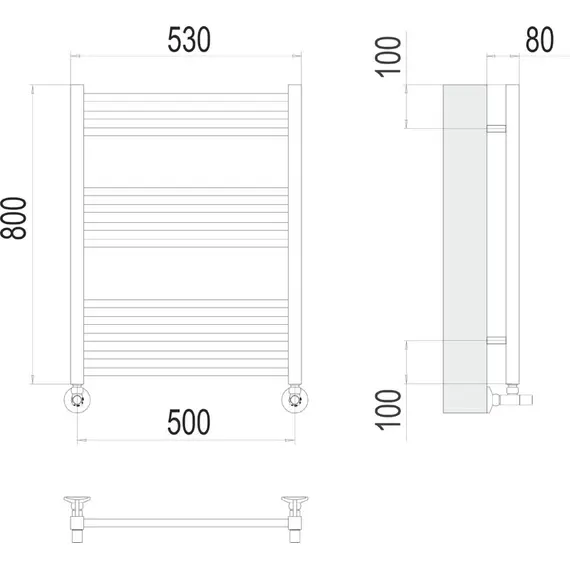 ВОДЯНОЙ ПОЛОТЕНЦЕСУШИТЕЛЬ TERMINUS СИЦИЛИЯ П12 500Х800