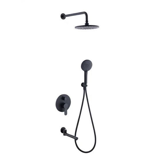 ВСТРАИВАЕМЫЙ ДУШЕВОЙ КОМПЛЕКТ СО СМЕСИТЕЛЕМ ALMAES RUVER ЧЕРНЫЙ 3 РЕЖИМА