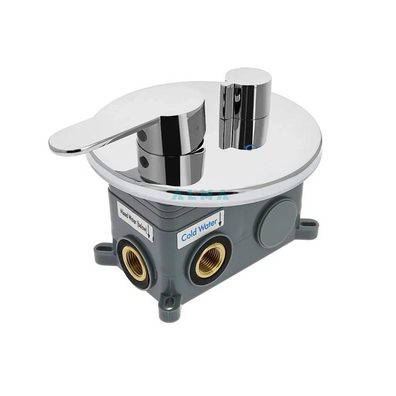 ВСТРАИВАЕМЫЙ ДУШЕВОЙ КОМПЛЕКТ СО СМЕСИТЕЛЕМ ALMAES SAKARI ХРОМ 2 РЕЖИМА