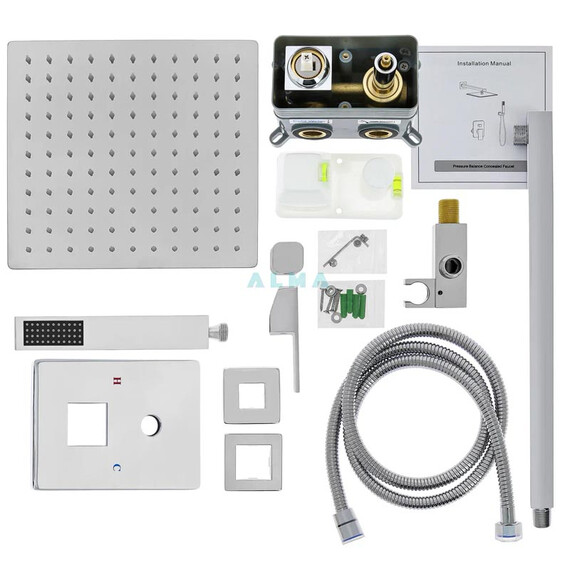 ВСТРАИВАЕМЫЙ ДУШЕВОЙ КОМПЛЕКТ ALMAES LEINE НА 2 ПОЛОЖЕНИЯ ХРОМ