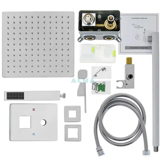 ВСТРАИВАЕМЫЙ ДУШЕВОЙ КОМПЛЕКТ ALMAES LEINE НА 2 ПОЛОЖЕНИЯ ХРОМ