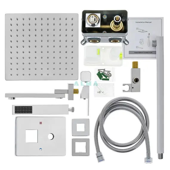 ВСТРАИВАЕМЫЙ ДУШЕВОЙ КОМПЛЕКТ ALMAES ELBE НА 3 ПОЛОЖЕНИЯ ХРОМ