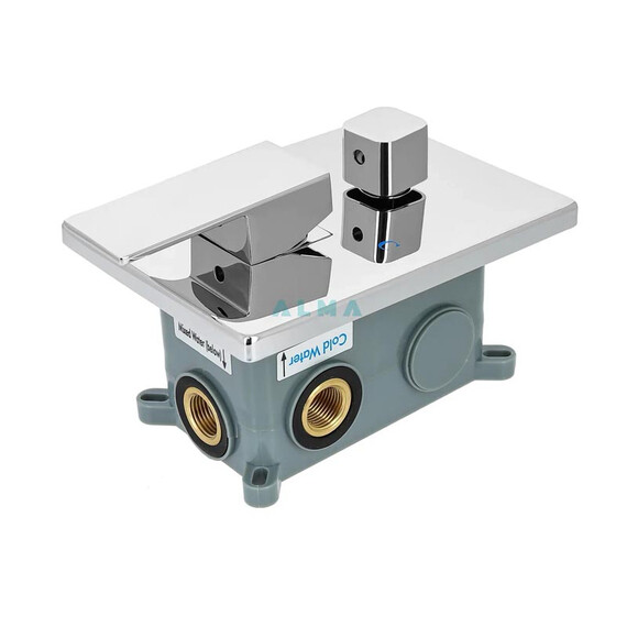 ВСТРАИВАЕМЫЙ ДУШЕВОЙ КОМПЛЕКТ ALMAES LEINE НА 2 ПОЛОЖЕНИЯ ХРОМ