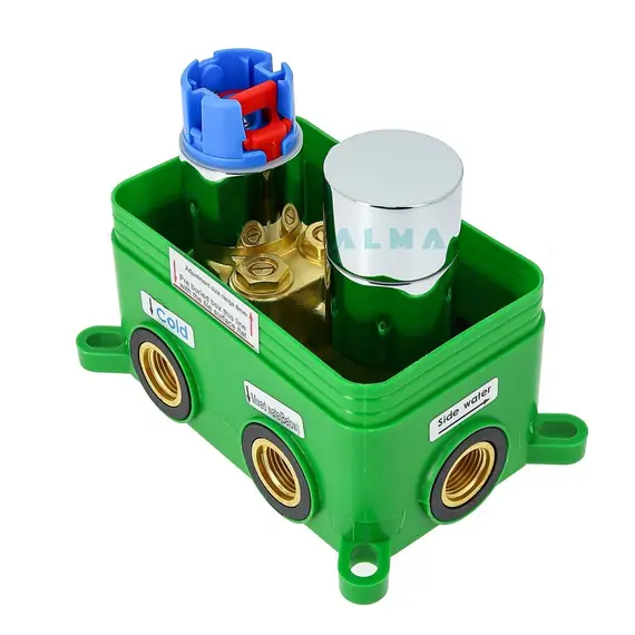 ВСТРАИВАЕМЫЙ ДУШЕВОЙ КОМПЛЕКТ ALMAES WEBER С ТЕРМОСТАТОМ НА 3 ПОЛОЖЕНИЯ ХРОМ