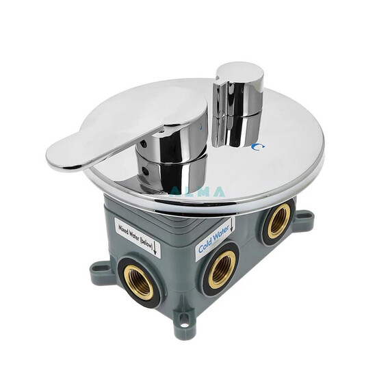 ВСТРАИВАЕМЫЙ ДУШЕВОЙ КОМПЛЕКТ СО СМЕСИТЕЛЕМ ALMAES MARITA ХРОМ  3 РЕЖИМА