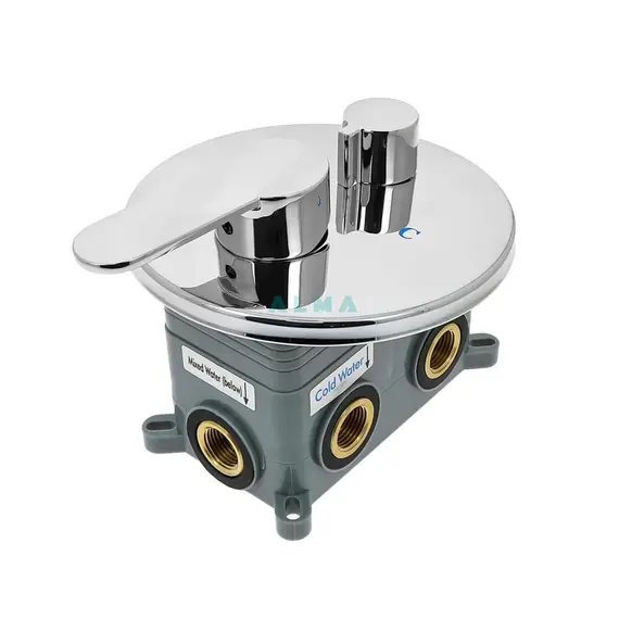 ВСТРАИВАЕМЫЙ ДУШЕВОЙ КОМПЛЕКТ СО СМЕСИТЕЛЕМ ALMAES MARITA ХРОМ  3 РЕЖИМА