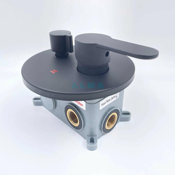 ВСТРАИВАЕМЫЙ ДУШЕВОЙ КОМПЛЕКТ СО СМЕСИТЕЛЕМ ALMAES RUVER ЧЕРНЫЙ 3 РЕЖИМА