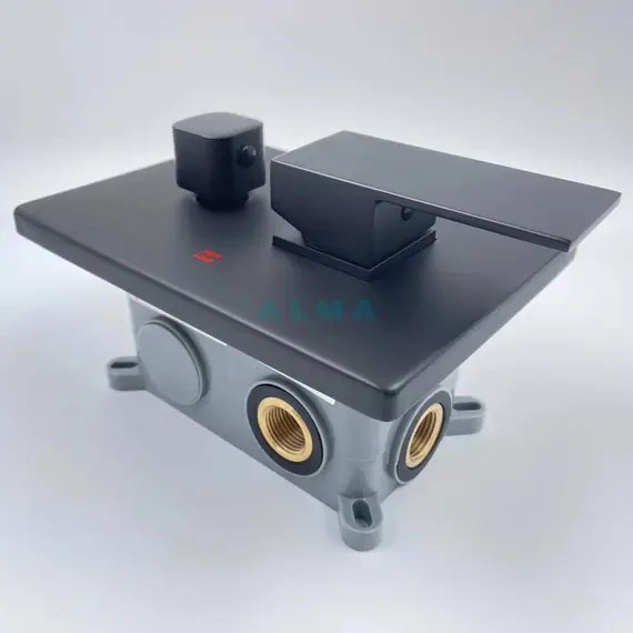 ВСТРАИВАЕМЫЙ ДУШЕВОЙ КОМПЛЕКТ ALMAES LEINE НА 2 ПОЛОЖЕНИЯ ЧЕРНЫЙ