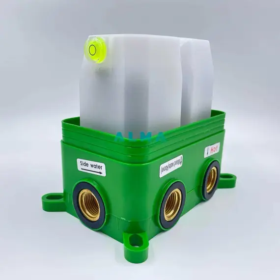 ВСТРАИВАЕМЫЙ ДУШЕВОЙ КОМПЛЕКТ ALMAES WEBER С ТЕРМОСТАТОМ НА 3 ПОЛОЖЕНИЯ ЧЕРНЫЙ