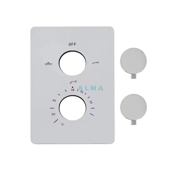 ВСТРАИВАЕМЫЙ ДУШЕВОЙ КОМПЛЕКТ ALMAES WEBER С ТЕРМОСТАТОМ НА 3 ПОЛОЖЕНИЯ ХРОМ