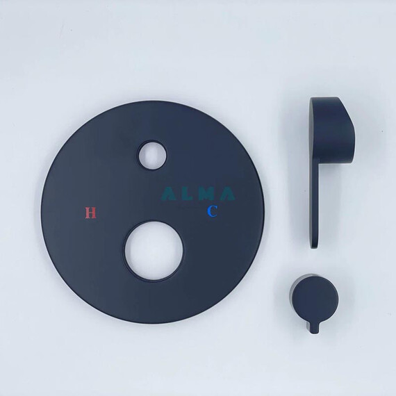 ВСТРАИВАЕМЫЙ ДУШЕВОЙ КОМПЛЕКТ СО СМЕСИТЕЛЕМ ALMAES MARITA ЧЕРНЫЙ  3 РЕЖИМА