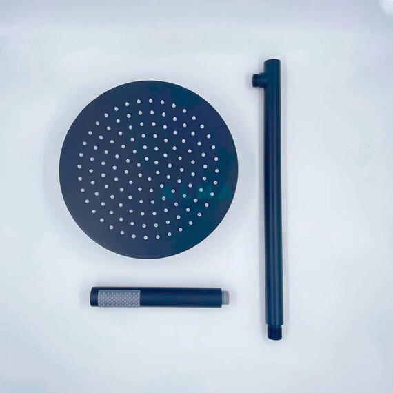 ВСТРАИВАЕМЫЙ ДУШЕВОЙ КОМПЛЕКТ СО СМЕСИТЕЛЕМ ALMAES SAKARI ЧЕРНЫЙ  2 РЕЖИМА