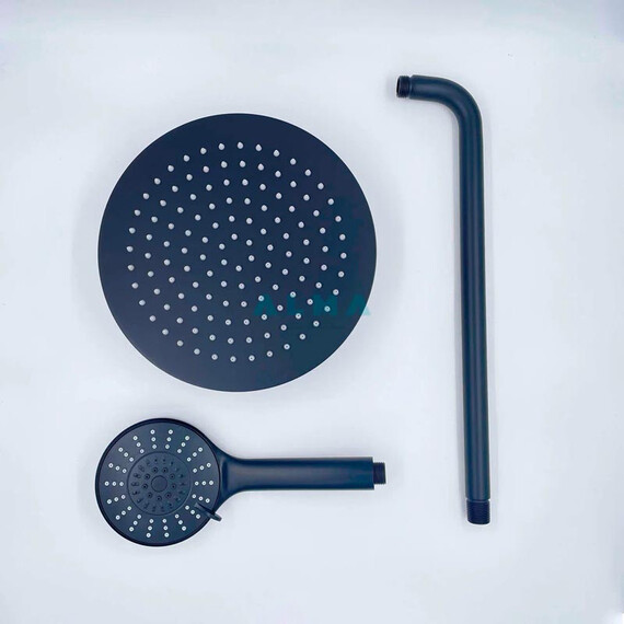 ВСТРАИВАЕМЫЙ ДУШЕВОЙ КОМПЛЕКТ СО СМЕСИТЕЛЕМ ALMAES RUVER ЧЕРНЫЙ 3 РЕЖИМА