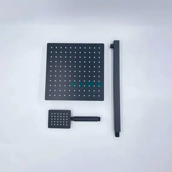 ВСТРАИВАЕМЫЙ ДУШЕВОЙ КОМПЛЕКТ ALMAES WEBER С ТЕРМОСТАТОМ НА 3 ПОЛОЖЕНИЯ ЧЕРНЫЙ