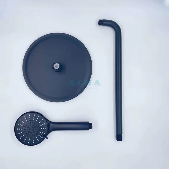 ВСТРАИВАЕМЫЙ ДУШЕВОЙ КОМПЛЕКТ СО СМЕСИТЕЛЕМ ALMAES RUVER ЧЕРНЫЙ 3 РЕЖИМА