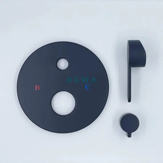 ВСТРАИВАЕМЫЙ ДУШЕВОЙ КОМПЛЕКТ СО СМЕСИТЕЛЕМ ALMAES SAKARI ЧЕРНЫЙ  2 РЕЖИМА