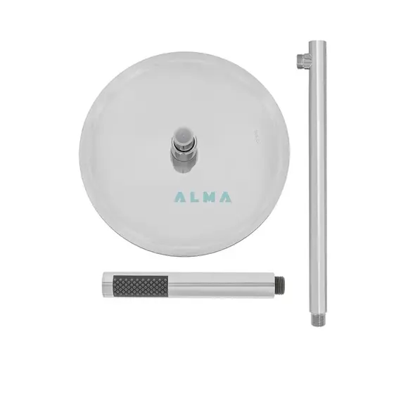 ВСТРАИВАЕМЫЙ ДУШЕВОЙ КОМПЛЕКТ СО СМЕСИТЕЛЕМ ALMAES SAKARI ХРОМ 2 РЕЖИМА