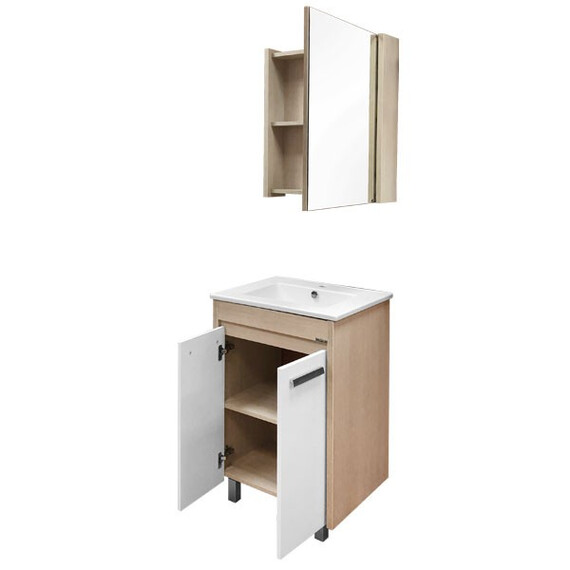 ТУМБА-УМЫВАЛЬНИК COMFORTY ТУЛУЗА-60Д СОСНА ЛОРЕДО С РАКОВИНОЙ QUADRO 60