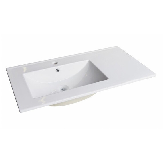 ТУМБА-УМЫВАЛЬНИК COMFORTY ТУРИН-90L ДУБ БЕЖЕВЫЙ С РАКОВИНОЙ COMFORTY 9090EL