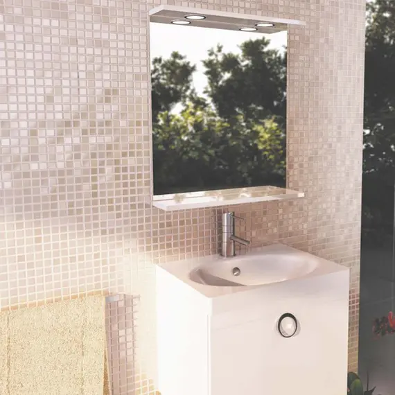 ЗЕРКАЛО COMFORTY К-60 БЕЛЫЙ ГЛЯНЕЦ