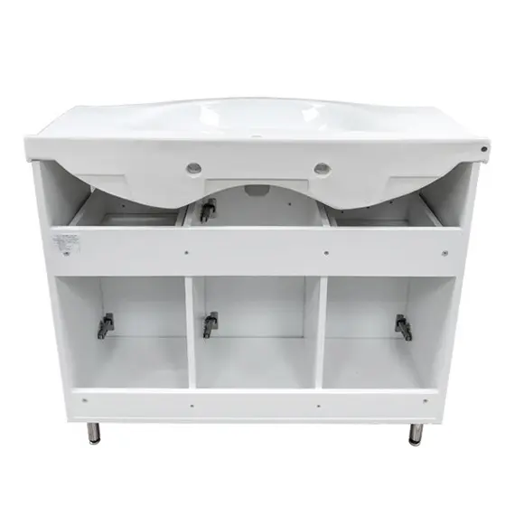 ТУМБА-УМЫВАЛЬНИК COMFORTY СОЧИ-100 БЕЛЫЙ ГЛЯНЕЦ С РАКОВИНОЙ ЭЛЬБРУС-100