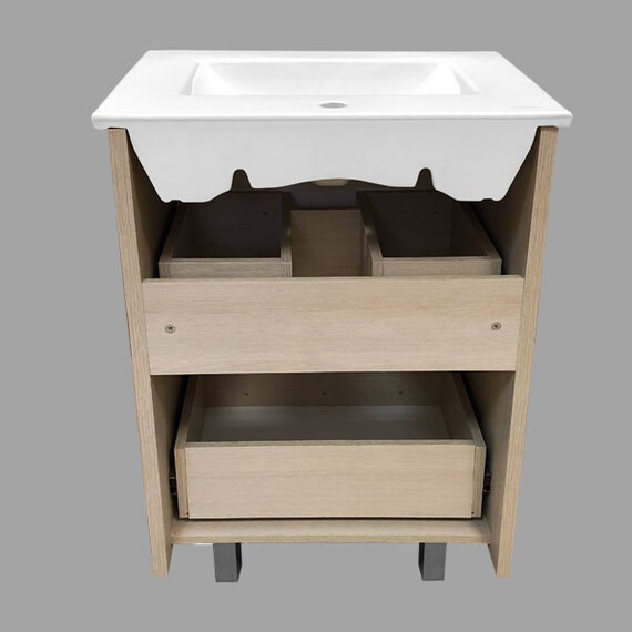 ТУМБА-УМЫВАЛЬНИК COMFORTY ТУЛУЗА-60 СОСНА ЛОРЕДО С РАКОВИНОЙ QUADRO 60 