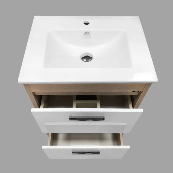 ТУМБА-УМЫВАЛЬНИК COMFORTY ТУЛУЗА-60 СОСНА ЛОРЕДО С РАКОВИНОЙ QUADRO 60 